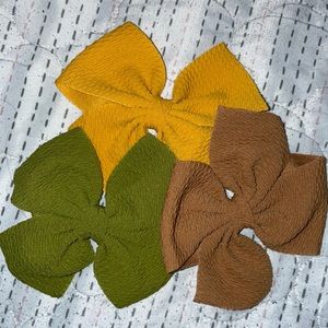 Hair bow clips (pack of 3)